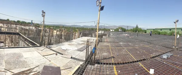 Reinforcement for a large concrete slab