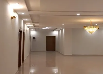 Finished interior with lighting and services